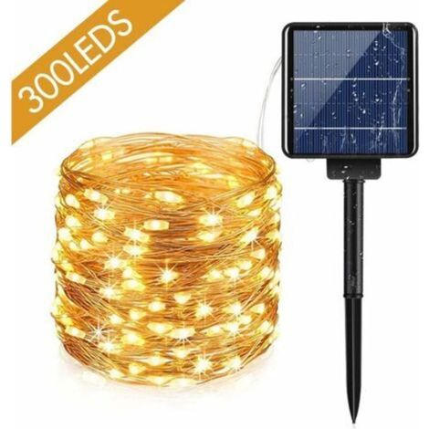 10M 100 LEDs Outdoor Solar String Lights with 8 Lighting Modes, Waterproof Solar Fairy Lights for Garden, Patio, Balcony, Yard, Home, Christmas Tree, Wedding, Party (1/5)