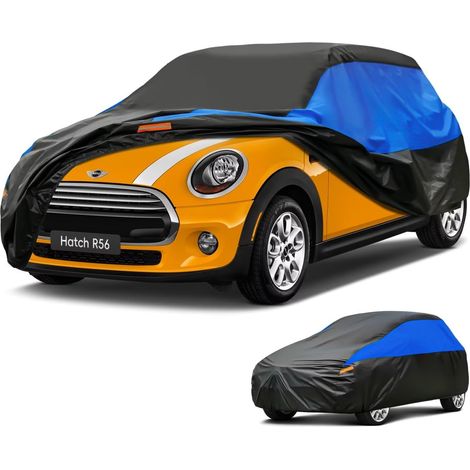 Bâche Voiture Exterieur Respirante, Compatible avec Hatch R56(2006-2014) Housse de Protection Voiture Extérieur, Toutes Saisons Peuvent Tout Gérer Contre Pluie Soleil Poussière.,Taille pour Hatch R56( (1/5)