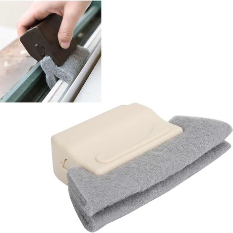 Brosse de Nettoyage pour Fenêtres - Outil de Nettoyage pour Fentes et Rails de Fenêtre