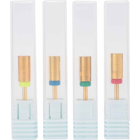 4 embouts de fraise pour manucure, lime électrique professionnelle, forets XF / F / M / C pour machine à ongles, accessoires de ponçage (1/5)