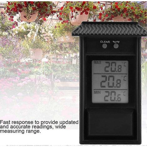 Digitales Thermometer für den Innen- und Außenbereich, wasserdichtes, kabelloses Außenwandthermometer, -20 bis +50 °C