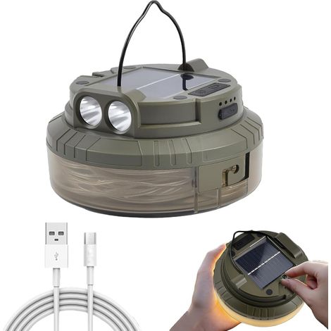 LED String Lights for Camping, Outdoor Solar LED Lighting, 20M Waterproof Rechargeable Lantern  for Trees, Apartments, Patios, Cafes, Homes, Porches, Classrooms, Tents, Awnings, and Gardens