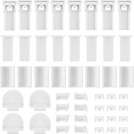 48-piece pleated blind set, easy-to-install brackets and supports, 20mm pleated blind accessories. (1/5)