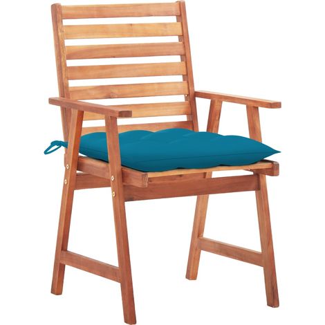 Maison Exclusive - Garten-Essstühle 2 Stk. mit Kissen Massivholz