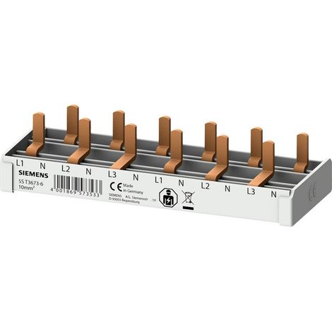 Siemens 5ST36736 guida pin.compatta, collegamento 10mm2 3p/N 6X dispositivo compatto 1 te Barra di distribuzione con pi (1/3)
