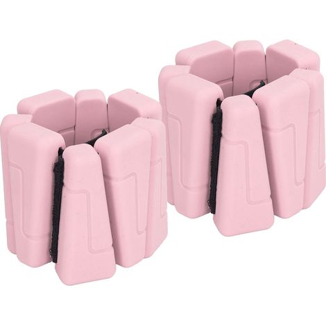 Bracelet de poids ajustable pour cheville et poignet - Fitness, musculation - Rose (1/5)