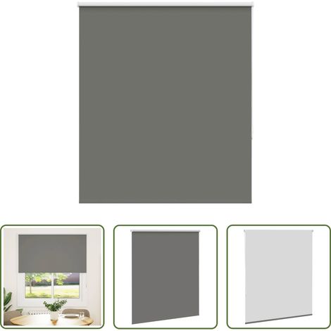 vidaXL Lichtschutz - Verdunkelungsrollo Grau 135x175cm Stoffbreite 131,6cm Polyester (1/5)