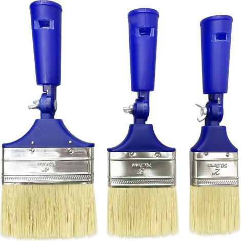 JSSEVN - Set of 3 swivel brushes, wall and ceiling brushes, long-reach brushes, decorative brushes, easy to clean and reuse (1/5)