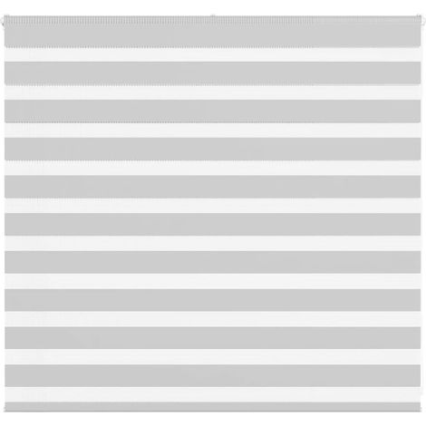 Doppelrollo Hellgrau 155x100 cm Stoffbreite 150,9 cm Polyester