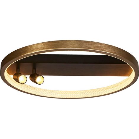 Deckenleuchte Designleuchte Flurlampe LED schwarz gold strukturiert Küchenlampe
