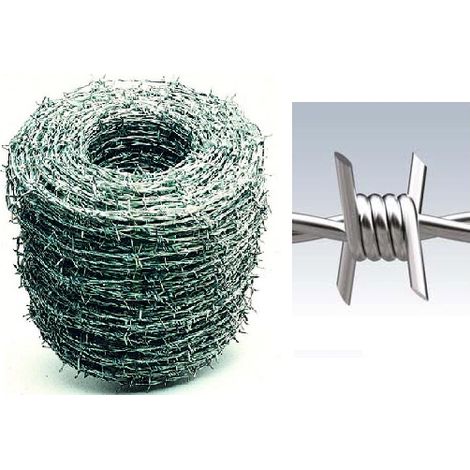 Filo Spinato Zincato per Recinzioni in Rete Metallica -Matassa 100 mt (1/2)