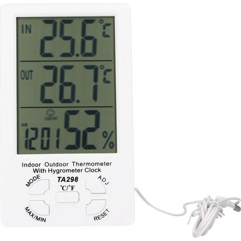 Digitales Thermometer und Hygrometer für den Innenbereich mit Temperatur- und Feuchtigkeitsanzeige für Zuhause (1/5)