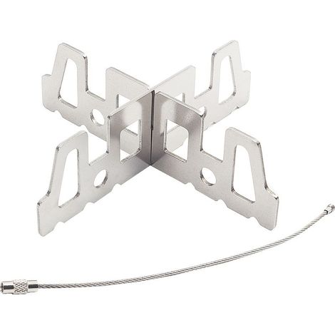 Support Croisé Inox de Casserole Poêle Bouilloire Popote Accessoire pour Réchaud de Camping Réchaud de Randonnée Réchaud à Gaz Réchaud à Alcool Cuisine Extérieure Pique-nique,2 pièces (1/5)