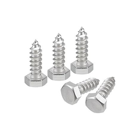 Vis Hex Head Lag Screws Boulons, 15Pcs 5/16" x 1" 304 Acier Inoxydable Partiel Fil Boulons (1/5)