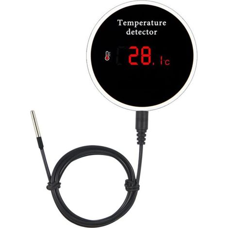 Thermomètre intelligent à capteur de température Wi-Fi - Convient aux congélateurs, réfrigérateurs et aquariums - 1 pièce, câble de 3 m (1/5)