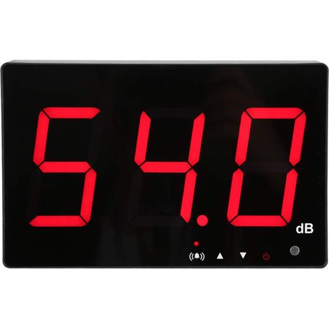 – Sonomètre numérique 30130 dB monté au mur – Affichage LCD 9,6' rétroéclairé – Alarme sonore – Connexion USB pour enregistrement - SW-525B