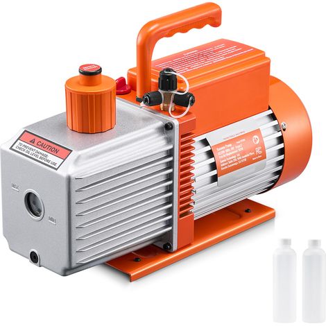 Mophorn Pompa per vuoto 9 CFM, palette rotanti a 2 stadi, HVAC R134a R22 R410a, manutenzione aria condizionata automatica, degasaggio resina, contenitore olio incluso