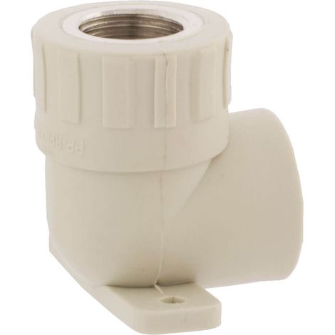Raccordo a gomito IDMAR PP-R con maniglia, filettatura interna 25x1/2".