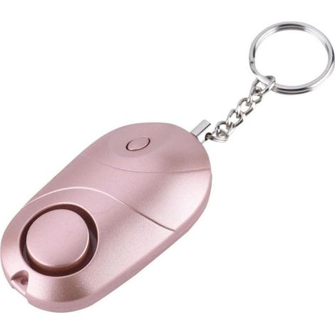 Alarme personnelle cent trente décibels avec lampe LED porte clés pour sécurité et auto défense (1/5)