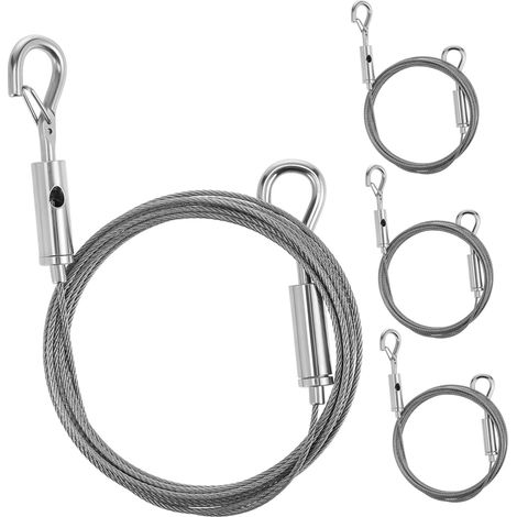Kit de suspension pour tableaux (4 pièces) avec double crochet et fil (1/5)