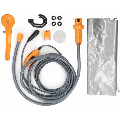 Kit de Douche Électrique Portable 36 W à Branchement Allume‑Cigare, pour Camping, Lavage Voiture et Arrosage (1/5)