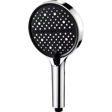 Arrosage anti - Tartre haute pression, tête de pulvérisation arrosage économiseur d'eau grande tête de pulvérisation (effet pluie), trou de sortie d'eau en silicone anti - blocage, universel, chromé (1/5)