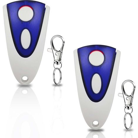 Télécommande Portail Novoferm Novotron 502 MAX43-2, 512 MIX43-2, 433,92 MHz, 2 Canaux, Lot de 2, Blanc Bleu, Émetteur de Remplacement pour Garage (1/5)
