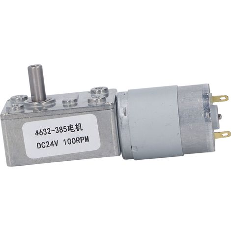 Moteur à engrenages à vis sans fin turbo 100 tr/min, alliage d'aluminium et laiton, réversible et autobloquant, 24 V CC (1/5)
