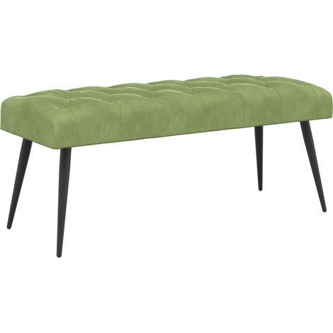 Bench with Button Tufted Light Green 110 x 40 x 46 cm Velvet vidaXL