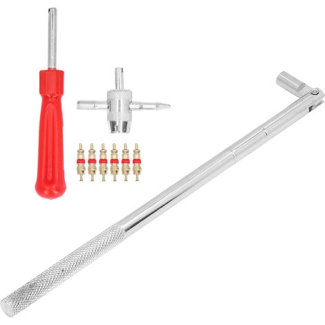 Ventilschaft-Auszieher und -Einbauwerkzeug, Reparaturset für Auto-, Motorrad- und Fahrradreifen, Demontage- und Montagewerkzeug, praktisches Set. (1/5)