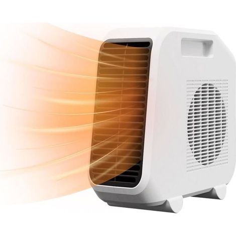 BelleRise - Petit radiateur électrique soufflant de 1800 W, silencieux, avec 2 niveaux de chauffage et protection contre la surchauffe. (1/5)