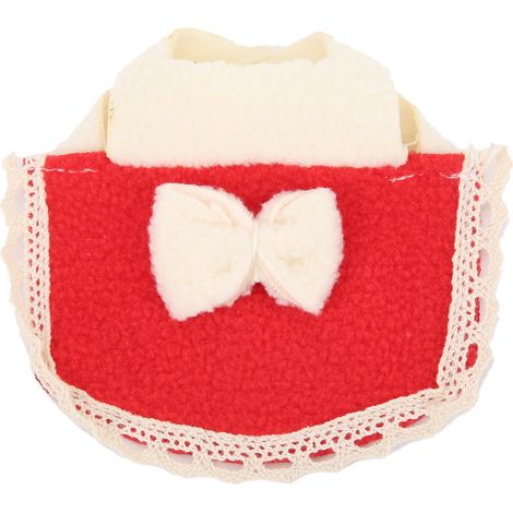 Vêtements Pour Petits Animaux - Polaire Douce Avec Nœud Papillon - Pour Hamster Cobaye Hérisson - Taille M Rouge (1/5)