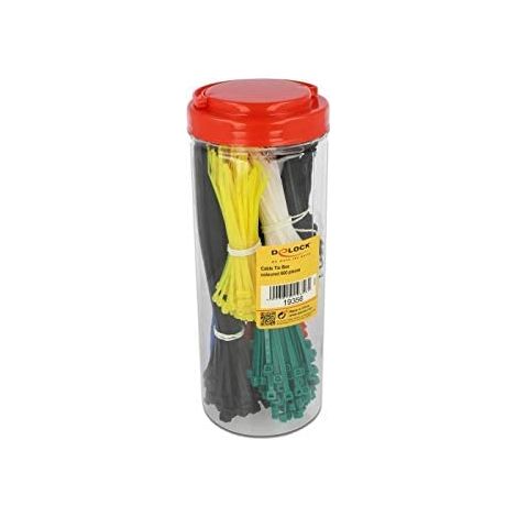 DeLOCK 19356 clip Flangia de ingresso parallelo Plastica Nero, Blu, Verde, Rosso, Bianco, Giallo 600 pz. (1/2)
