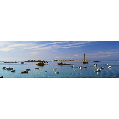 Tableau sur toile île vierge 30x97 cm - Impression sur Toile Murale Décorative - Image imprimée en HD sur Toile - Toile sur Châssis en Bois FSC - Fabriqué en France (1/4)