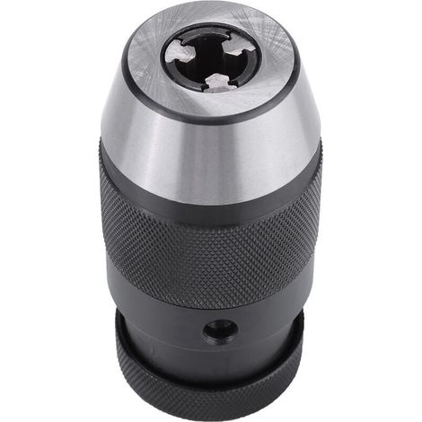 Mandrin Perceuse, 1pcs MT2-B16 1-16mm 1/2"Mandrin Sans Clé B16 en Acier à Serrage Automatique Mandrin Perceuse A Colonne pour Perceuse éLectrique de Tour (1/4)