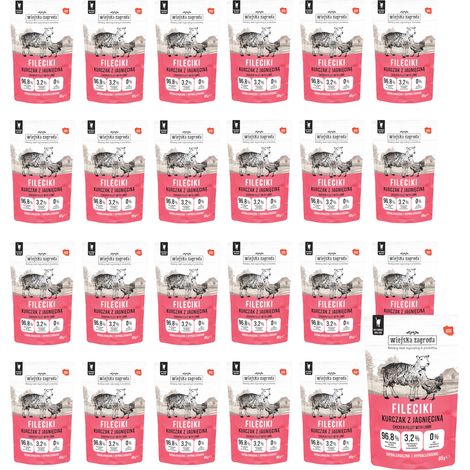 Filetes de pollo y cordero COUNTRY FARM - comida húmeda para gatos - 24 x 85 g (1/4)