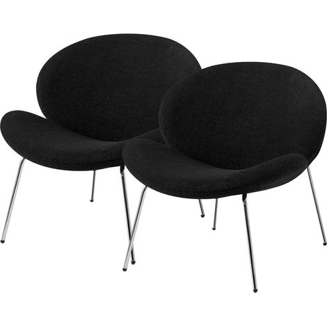 Chaise Jaden 125 lot de 2 - Noir et argent (1/5)