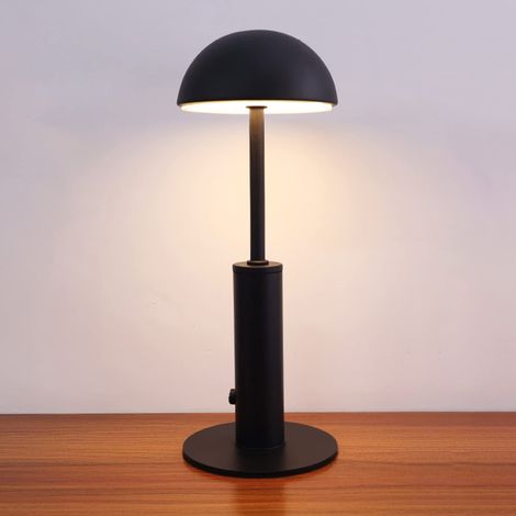 Lampe de table LED, lampe de bureau pour la maison 2000 mAh, 3 températures de couleur, à intensité variable lampe de table petite, noir (1/5)