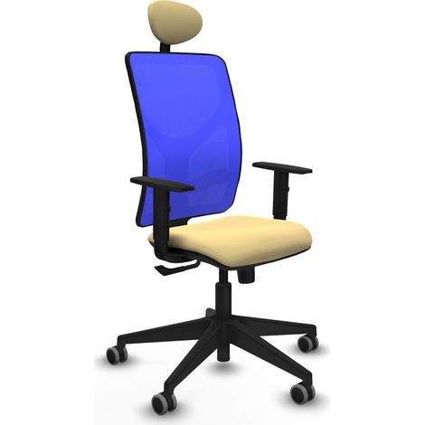 Bürostuhl piqueras y crespo Motilla blau Kunstleder creme (1/2)