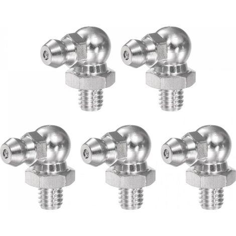 Raccord de graissage hydraulique à 90 degrés en acier inoxydable 201, filetage M6 x 1 mm, 121 pièces (1/5)