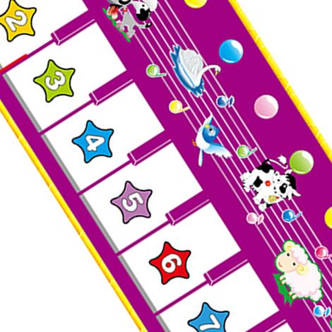 Tapis musical de piano pour bébé, tapis musical de danse, couverture animaux, tapis, tapis de jeu, jouets d'éveil pour petits garçons et petites filles (1/5)