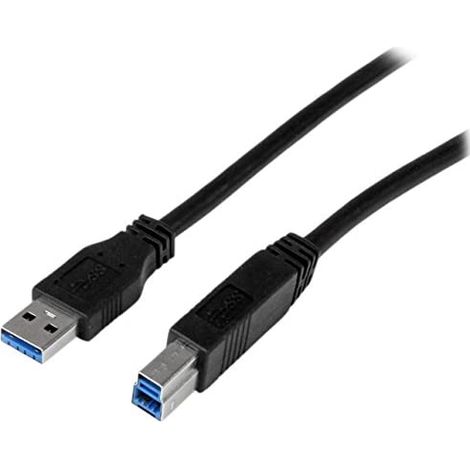 Startech.com certified cable 2m usb 3.0 super speed ss usb b male to usb a male printer scanner adapter - noir, garantie à vie (1/4)
