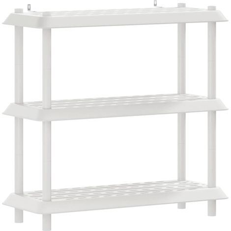 Unità di scaffalatura 3 livelli 100 x 40 x 96 cm PP Bianco vidaXL (1/5)