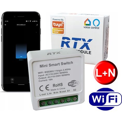 Module relais d'éclairage WiFi TUYA Smart RTX Eco 1OB (1/5)