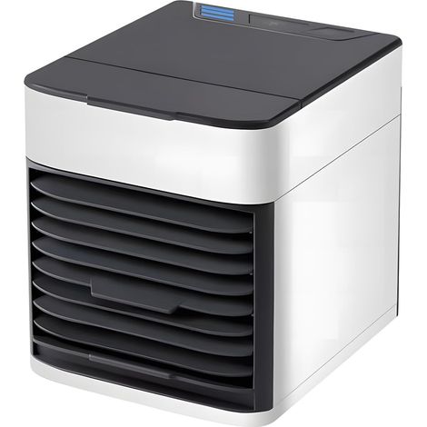 Climatiseur Portable Refroidisseur, Mini Climatiseur Mobile Portable,Humidificateur, Purificateur avec LED, 4 en 1 mini climatiseur pour maison