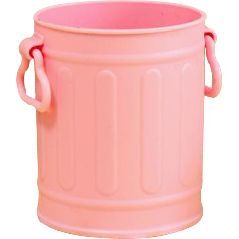 Pot à crayons - Générique - Modèle Rose - Design rétro mignon avec poignées, plastique durable grande capacité pour bureau (1/4)