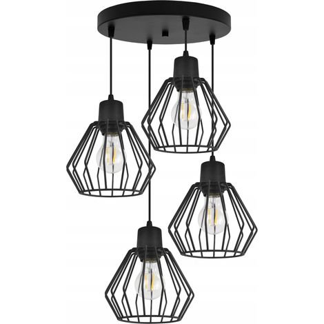 Hängelampe, Deckenleuchter, Drahtschirm, LED