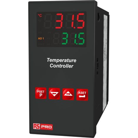 Régulateur de température PID, 100 240 V, 3 sorties Relais, SSR, 2 entrées TC, RTD, 48 x 96mm ( Prix pour 1 )