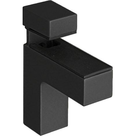 soporte estante minigacela para cristal y madera acabado cromo acabado negro