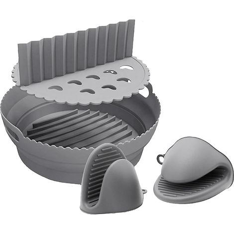 Revêtement, séparateur et maniques résistantes à la chaleur pour friteuse à air chaud : accessoires réutilisables antiadhésifs. (1/5)
